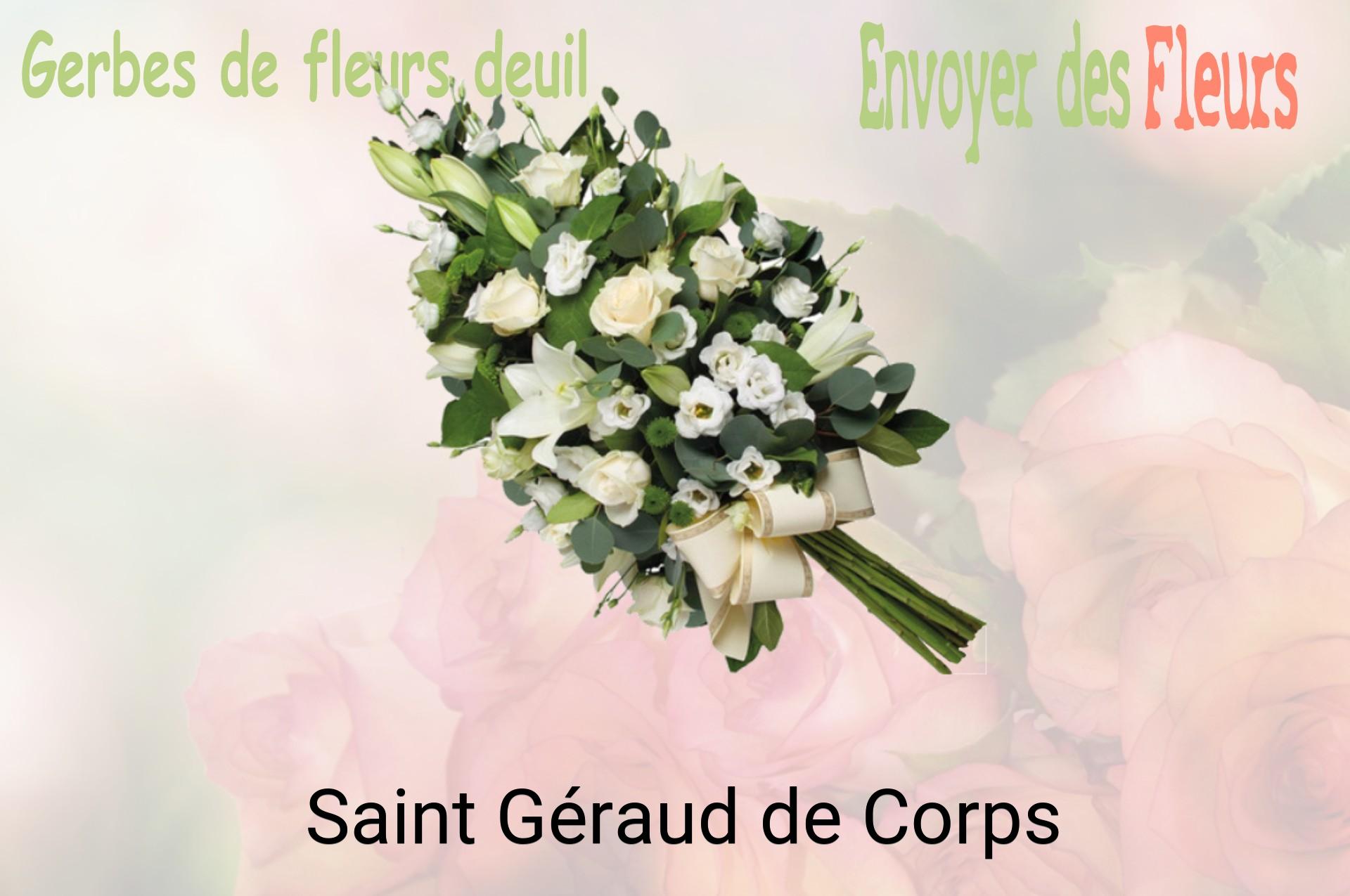 Gerbe de fleurs de deuil livrée à Saint-Géraud-de-Corps